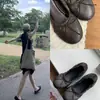 Zapatos de Piel Versátiles 2026 Zapatos de Ballet Verano Modernos Piel Suave Moño Nuevo Estilo Coreano Punta Redonda