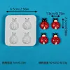 Forma de bolo 4 peças forma de joaninha de silicone para pudim de frutas, sobremesa e decoração de bolo
