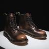 2023 otoño e invierno nuevas botas Martin para pareja para hombre retro punta redonda botas de cuero moda juventud piel de vaca botines para hombre Martin