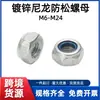 Suministro Transfronterizo Tuerca de Nylon Galvanizado Antiaflojamiento Antideslizante Antijuego Autocierre M6-M24