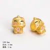 Doze Signos do Zodíaco Contas Espaçadoras Perfuradas Pulseira Dourada Fosca Acessórios para Joias DIY Acessórios para Chaveiro de Contas Ano do Cavalo Desenho