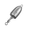Chumbo Bala de Alto Teor de Antimônio com Argola Integrada em Forma de 8, Conjunto de Linha para Iscas, Acessórios de Pesca, Chumbo com Mosquetão de Liga, Auxílio para Arremesso de Longa Distância