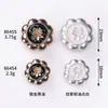 Botones Metálicos con Forma de Flor para Goteo de Aceite, Cosidos a Mano, Prendas de Lana de Moda y Exquisitas, Chaquetas, Trajes, Botones para Cortavientos, Botones