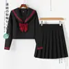 Fábrica en nombre del paquete postventa rojo tres uniforme jk traje de marinero jk escolar para el sentido del traje jk falda jk falda plisada genuina
