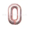 Balão de Filme de Alumínio Digital Novo de 18 polegadas Transfronteiriço EUA 0-9 Dourado e Prata Ouro Rosa Suprimentos de Decoração para Festa de Aniversário