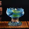 Portavelas de Loto Esmaltado Colorido, Portavelas de Mantequilla de los Ocho Auspicios, Portavelas, Suministros Budistas, Adornos Portavelas para Uso en el Hogar