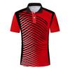 Camiseta de manga corta con estampado digital 3D para hombre, camisa de solapa con degradado, polo ajustado, publicitaria, con cuello alto, para comercio exterior 2022