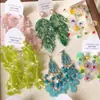 Pendientes de Borlas con Cuentas de Flores Coloridas Estilo Vacaciones de Verano, Dulce Estilo Bosque Nuevo Modelo 2026, Pendientes de Personalidad Frescos y Únicos