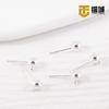 Accesorios para Pendientes Redondos con Cuentas Chapados en Oro de 14K que Conservan el Color, Materiales para Pendientes Semi-Terminados Hechos a Mano para Bricolaje con Pines de Plata S925