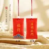 Estilo Antigo Chinês Nuvens Auspiciosas Pequeno Ponto Turístico Templo Bênção da Paz Saúde Ornamento Pendurado Sachê Bordado Bolsa Quadrada para Perfume Bolsa Vazia