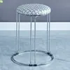 Taburete de Moda de Lujo Ligero para Uso en el Hogar, Taburete Engrosado para Dormitorio, Taburete Duradero para Adultos para Sala de Estar, Taburete de Hierro para Adultos, Taburete Pequeño