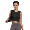 Chaleco Deportivo Ombligo Expuesto Corto para Mujer Chaleco de Yoga Ropa Exterior Ropa para Correr Fitness Chaleco Sexy sin Mangas WA136