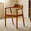 Silla de comedor nórdica de madera maciza, silla presidencial Kennedy, madera de fresno blanco, silla Hiroshima, silla de respaldo simple para restaurantes, silla para reuniones y negociaciones