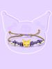 Pulsera Kurome de Oro Puro 999 Jiufengxiang Plata Recubierta de Oro Colgante Kurome Pulsera Fresca y Dulce para Niñas