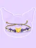 Pulsera Kuromi de Oro Puro 999 Jiufengxiang Colgante Kuromi Chapado en Plata Oro Pulsera Fresca y Dulce Regalo para Mujeres
