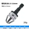 Yunbei 3.6 Portabrocas Eléctrico para Taladro 0.3-6.5mm Cambio Rápido Portabrocas Pequeño Mango Hexagonal Portabrocas de Tres Garras para Broca Helicoidal