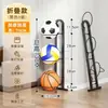Suporte de Armazenamento para Basquete, Suporte de Armazenamento de Bolas Doméstico, Suporte de Exibição de Múltiplas Camadas, Suporte de Queda de Bolas para Equipamentos Esportivos Internos Infantis