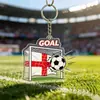 Llavero de Balón de Fútbol Llama Copa Mundial 2026 EE.UU. Canadá México Colgante Acrílico Souvenir para Aficionados Regalo Venta al por Mayor