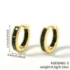Moxi Transfronteiriço Novo Estiloso Colorido Multicor Cobre Incrustado Zircônia Estilo Europeu e Americano Moda Versátil Brincos Ear Cuffs Argolas