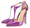 Abastecimiento transfronterizo Zapatos de moda europeos y americanos Puntiagudos Dorados Romanos Tacón de aguja Zapatos de mujer AliExpress Talla grande Tacones altos