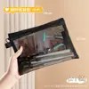 Bolsa de Armazenamento de Malha Transparente Porta-Moedas Mini Portátil de Viagem Nylon Portátil Pequena Bolsa Armazenamento Bolsa de Cosméticos