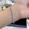 Pulseira de Moissanita Feminina Tênis Quatro Garras Pulseira de Diamante Pulseira de Platina Cor Super Brilhante Joia de Diamante VVS1