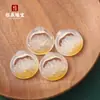 Colgante de Buda de Calcedonia de Hielo de Alta Calidad para Mujer, Ágata de Color Hielo Buda Maitreya Máscara de Zorro Hebilla de Seguridad Colgante de Collar