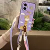 Adecuado para Funda de Teléfono Móvil Huawei Diagonal Moderna de Silicona Creativa con Correa de Muñeca Refrigerante Cubierta Suave de Borde Completo Nueva Bolso de Hombro Versión Q