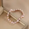 Pulsera Minimalista Francesa con Perlas Naturales 2026 Lujo Joven Nicho Exquisita Pulsera Apilable Joyería de Mano Versátil