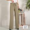 Pantalones Anchos de Seda Helada Exclusivos Transfronterizos Más Vendidos para Mujer, Pantalones Largos Casuales de Verano Delgados Hechos en Fábrica, Pantalones Largos hasta el Suelo