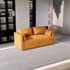 Sofá de Couro Lavável com Arranhador de Gato Estilo Nórdico de Luxo Leve, Modelo Popular para Lojas de Roupas, Sofá de Três ou Quatro Lugares para Apartamentos Pequenos e Apartamentos de Aluguel