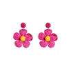 Brincos de Flores à Beira-Mar Estilo Férias, Ráfia Popular de Luxo Acessível Estrela do Mar Salgada Brincos Elegantes de Nicho