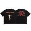 San Miguel Americano Vintage Desgastado Lavado Retro Camiseta de Verano Holgada de Manga Corta para Hombre y Mujer Marca de Moda