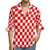 Verão Transfronteiriço Alta Qualidade Estampada Moda Popular Casual Versátil Xadrez Masculina Manga Longa Fina