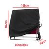 Conjunto de Mesa de Tênis de Mesa Explosivo Transfronteiriço Tecido Oxford 210D Revestido de Prata à Prova de Poeira e Impermeável Capa de Móveis para Casa e Jardim Preta
