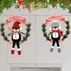 Suministros de Decoración Navideña Transfronterizos Anillo de Ratán de Pingüino Regalo para Niños Colgante de Atmósfera Festiva Decoración de Corona de Puerta