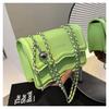 Bolsa de Cadena con Textura de Moda de Comercio Exterior para Mujer 2023 Nueva Moda a la Moda Pura ins Cruzada al Hombro Pequeña Cuadrada con Textura