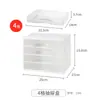 Caja de Almacenamiento Tipo Cajón a Prueba de Polvo de Nueve Compartimentos Caja de Almacenamiento Linda para Papelería de Escritorio Joyería Cosméticos Caja de Seis Compartimentos