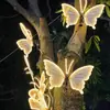 Luz de Borboleta Dinâmica LED Luminosa para Exterior Luz de Inseto LED em Formato de Borboleta Iluminação de Paisagem de Jardim Luz Decorativa de Borboleta Simulada