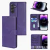 Aplicável a Samsung A54 4G/5G capa de couro com padrão de bezerro e porta-cartões A14 4G/5G capa protetora de couro flip