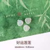 Lin Pulseira de Agata Branca Natural Pequena Gota Acessórios Pulseira de Contas DIY Bolsa Pingente de Cristal Jade Natural Ouro 18K