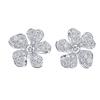 Cao Shi Japón y Corea del Sur Pendientes de Flores Pequeñas Frescas Pendientes de Flor de Circonita Brillante Pendientes de Flor Recomendados por Little Red Book Mujer