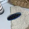 Presilha de cabelo de tecido bolinhas estilo coreano retrô com bordas enroladas e linhas prensadas, presilha lateral oval para franja em formato de gota d'água, presilha para franja