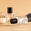 Frasco Transparente de Vidro Transparente Redondo com Fundo Espesso para Perfume Reembalado, Frasco Vazio Spray Fino Cosméticos Portátil