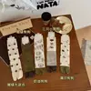 Ilustración de perro, calcetines de dos dedos divididos, sin costuras, hasta la mitad de la pantorrilla, calcetines lindos de dibujos animados de dos dedos, combinados con zapatos de piel de oveja, calcetines holgados, estilo femenino, otoño