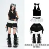 Roupas de Jazz Dance para Meninas Tendência Cool Estilo de Rua Modelo Infantil Desfile de Moda Roupa de Performance Hip Hop Kids Conjunto Cool Swag Estiloso