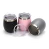 Venta caliente de comercio exterior taza de doble pared de acero inoxidable para cáscara de huevo taza de huevo con forma de barriga de coche taza térmica taza de cerveza de vacío en forma de U