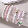 BZ2154 Pulsera de Cuentas de Arroz Estilo Bohemio Europeo y Americano Transfronteriza Temporada de Playa Pulsera de Perlas y Estrellas Conjunto para el Día de San Valentín