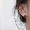 Pendientes de perla tipo pan integral de alta calidad estilo Maillard nuevo pasador de plata de ley 925 pendientes de perla estilo extranjero otoño e invierno para mujer