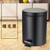 Cubo de basura de acero inoxidable silencioso, redondo, de estilo europeo, con pedal, para uso doméstico, comercial, para oficina, hotel, sala de estar, cocina, cubierto, regalo